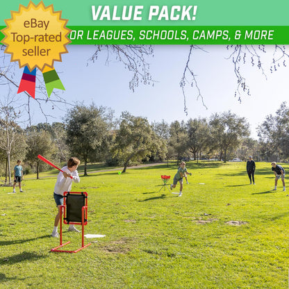 Baseball & Softball 5 Piece Base Set - Rubber Field Bases for Kids & Adults