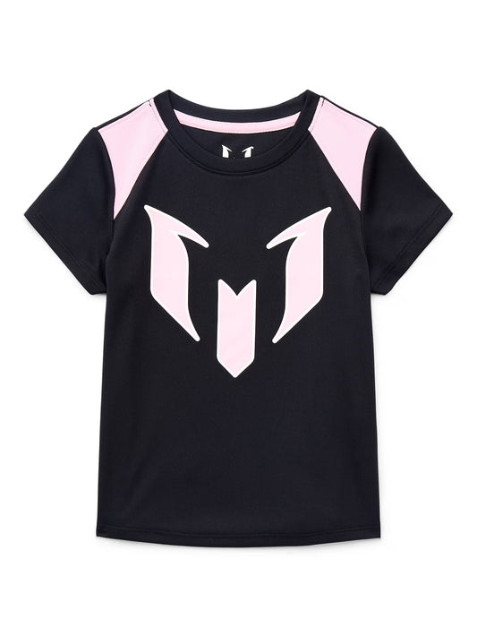 Girls Athletic Lifestyle Jersey with Short Sleeves, Sizes 4-16